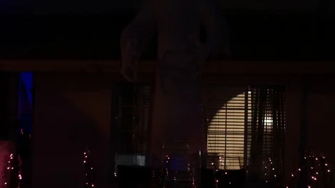 Halloween decorations, ghost Stock Footage 98223685