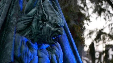 Halloween decorations of a troll Stock Footage 98225369