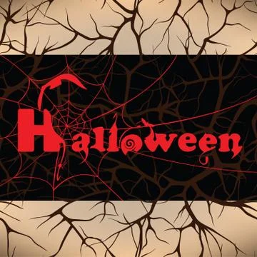 Halloween design background, vector illustration Stock Illustration