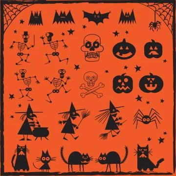 Halloween Design Elements Stock Illustration