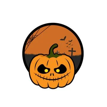 Halloween design elements, labels, banners, signs Illustrazione stock