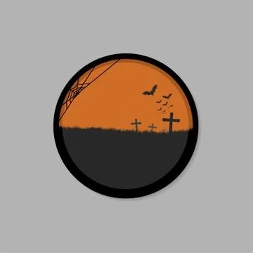 Halloween design elements, labels, banners, signs Illustrazione stock