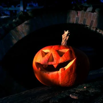 Halloween design with pumpkins. Stock Photos