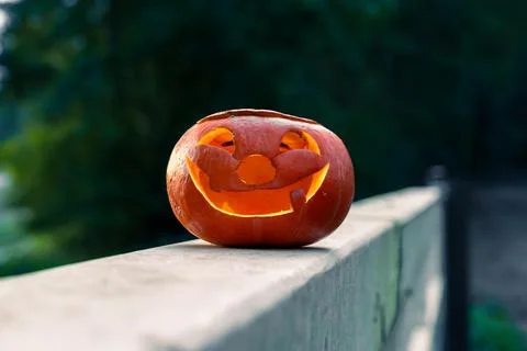 Halloween design with pumpkins. Stock Photos