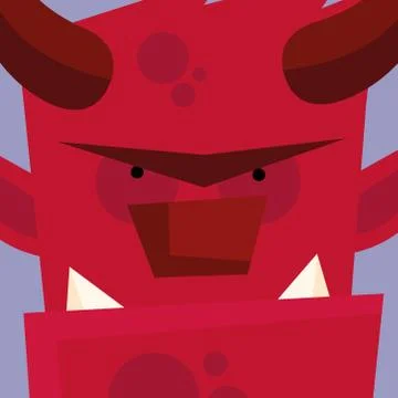 Halloween devil cartoon vector design Illustrazione stock