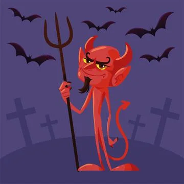 Halloween devil character Stock Illustration