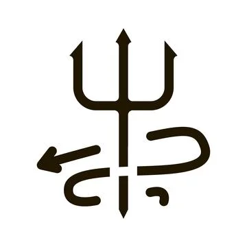 Halloween devil trident icon Vector Glyph Illustration Stock Illustration