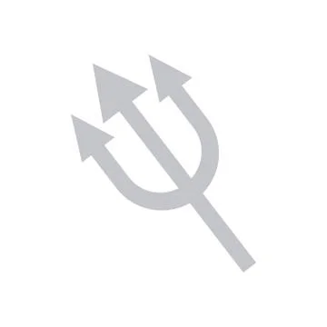 Halloween devil trident isolated icon Illustrazione stock