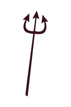 Halloween devil trident vector design Stock Illustration