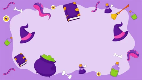 Halloween Doddle Icons Background Stock Footage 251566488
