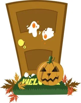Halloween door Stock Illustration