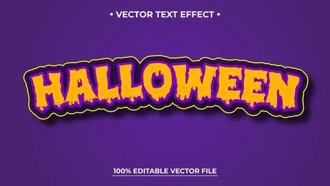 Halloween editable text effect vector design Stock Illustration