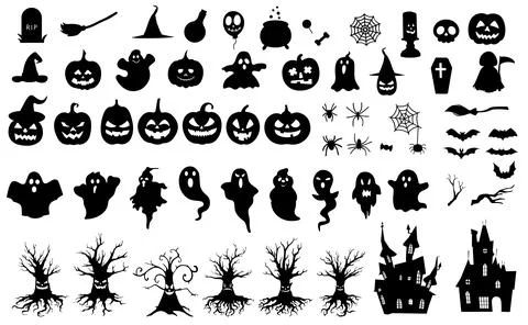 Halloween ekelenr silhouette イラスト素材
