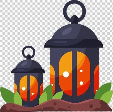 Halloween element illustration with lantern. Stock Illustration