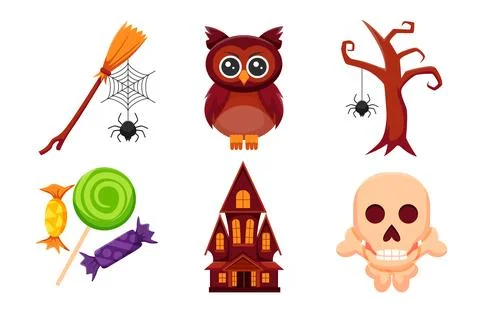 Halloween element vector set Stock Illustration