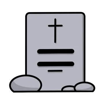 Halloween elements and objects for design projects. tombstones for Halloween. Stock Illustration