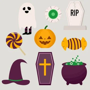Halloween elements collection Stock Illustration