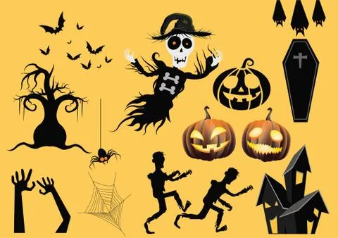 Halloween elements Stock Illustration