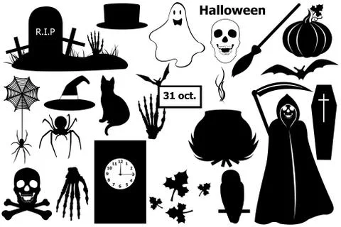 Halloween elements Stock Illustration