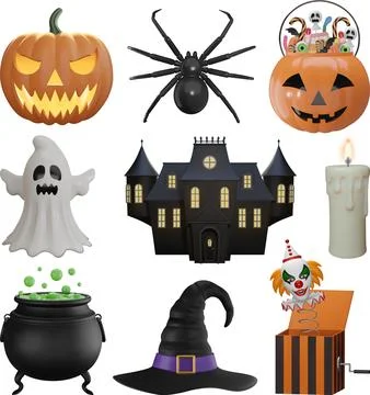 Halloween elements Stockillustratie