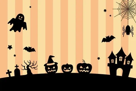 Halloween Event Frame (Background Stripe) Stock Illustration