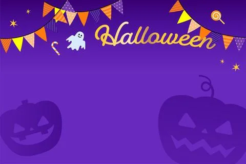 Halloween event frame with various illustrations Stock Illustration
