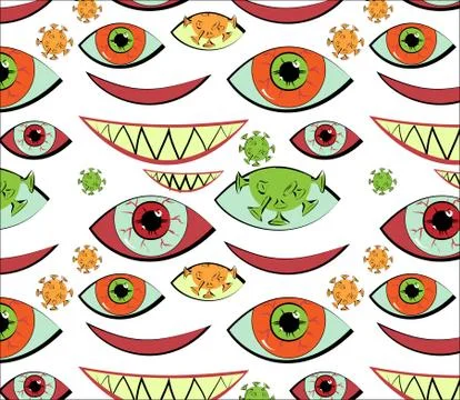Halloween eye pattern Stock Illustration