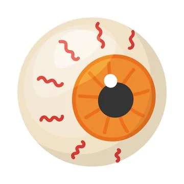 Halloween Eyeball Candy. flat vector style. Illustrazione stock