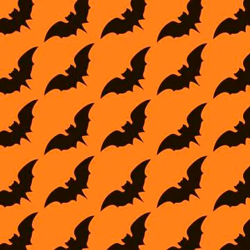 Halloween festive seamless pattern background with hand drawing element Stock Illustration