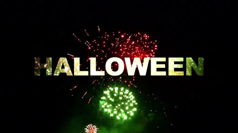 Halloween fireworks 02 Stock Footage 30796167