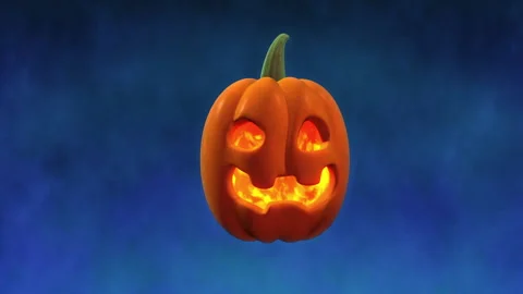 Halloween flame pumpkin Stock Footage 140861072