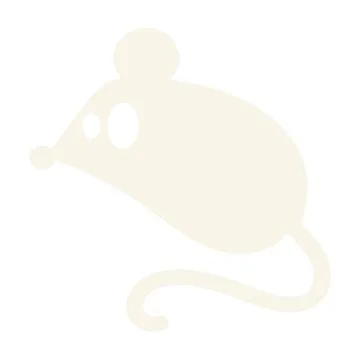 Halloween Flat Eared Tailed Mouse Icon Stock Illustration