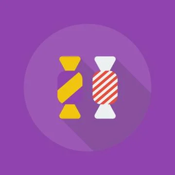 Halloween Flat Icon. Candy 스톡 일러스트