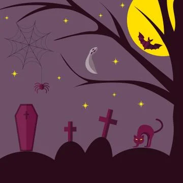 Halloween. Flat Stock Illustration