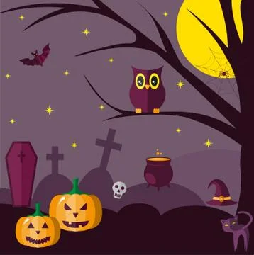 Halloween. Flat Stock Illustration