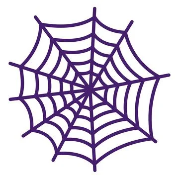 Halloween Flat Sticky Web Icon Stock Illustration