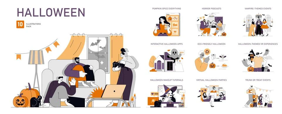 Halloween. Flat Vector Illustration Illustrazione stock