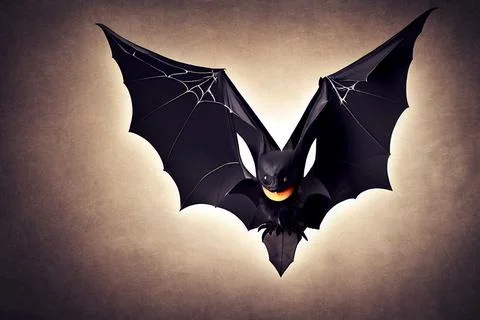 Halloween flying bat Stock Illustration