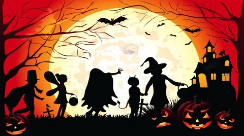 Halloween  flying witch Stock Footage 42602028