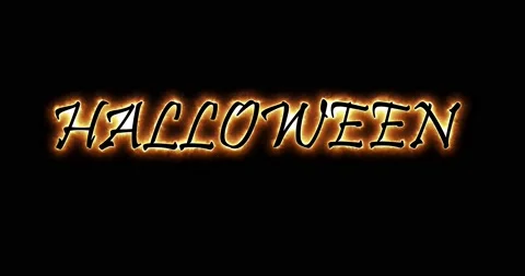 Halloween Font, Fire Effect, Scary Spooky Alphabet, Talking Letters for Editing Stock Footage 218476474