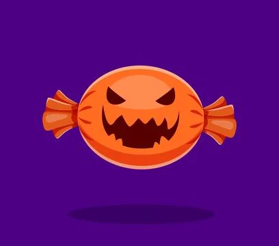 Halloween font, pumpkin dash or punctuation mark Illustrazione stock