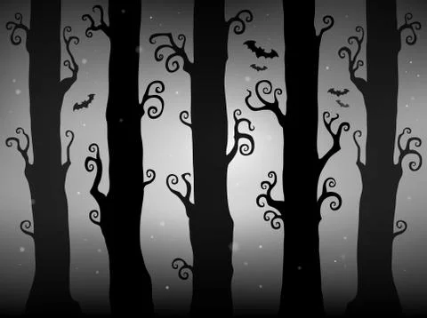 Halloween forest theme image Stock Illustration