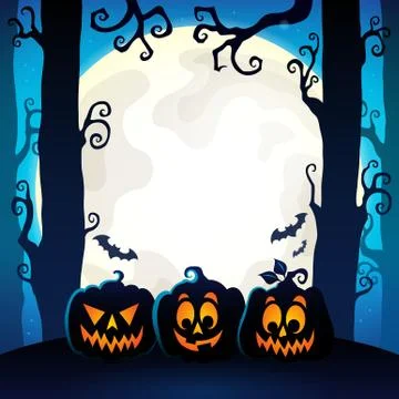 Halloween forest theme image Stock Illustration
