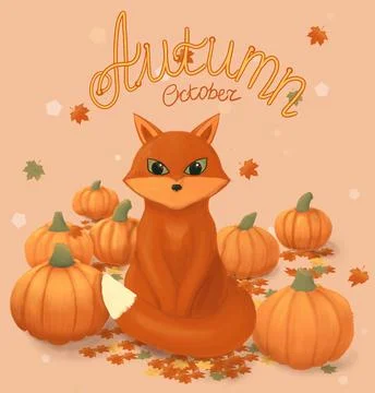 Halloween fox Stock Illustration