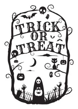 Halloween Frame Art : Ghost Stock Illustration