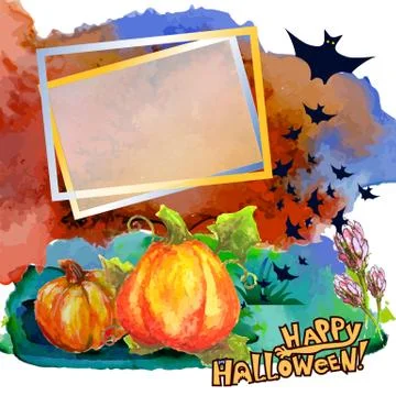 Halloween frame card Stock Illustration