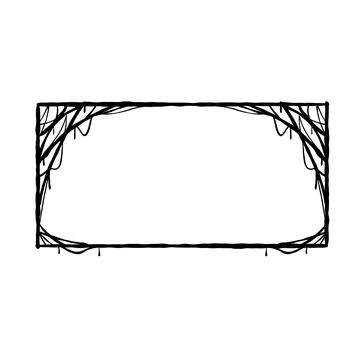 Halloween frame. Cobwebs border Stock Illustration