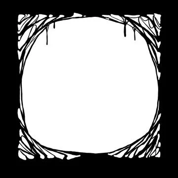 Halloween frame. Cobwebs border Stock Illustration