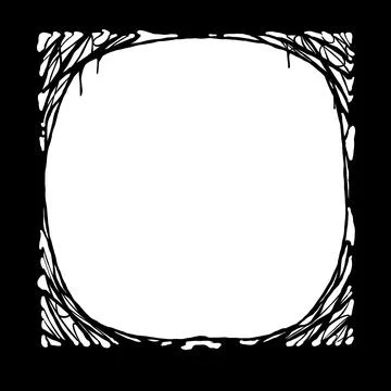 Halloween frame. Cobwebs border Stock Illustration