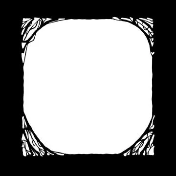 Halloween frame. Cobwebs border Stock Illustration